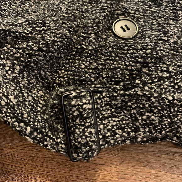 Free People Peacoat Jacket Women’s Small Black and White with Belt - Picture 2 of 5